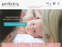 Tablet Screenshot of embrios.com.br